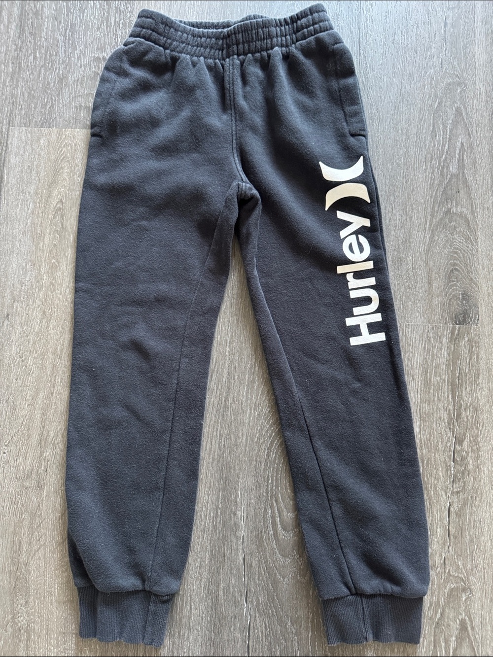 Hurley Black Jogger Sweatpants with White Logo